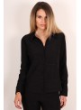Chemise zippée Victoria - Noir façonné flash