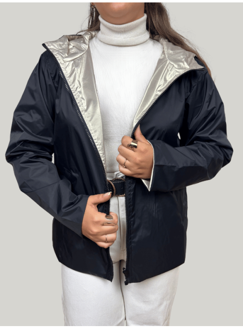 Parka courte réversible -...