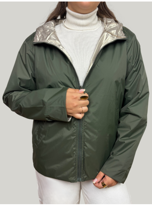 Parka courte réversible -...