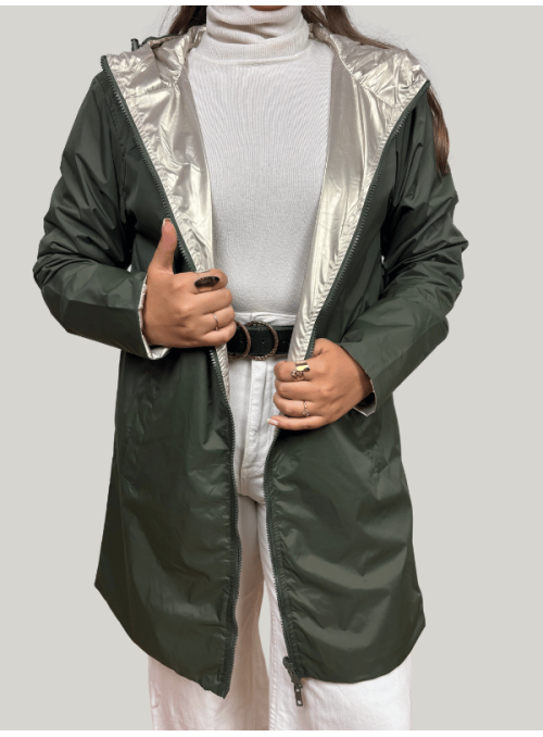 Parka longue réversible -...