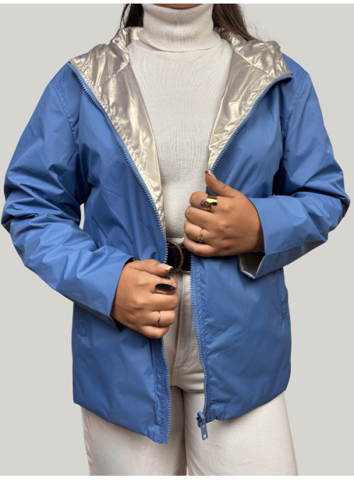 Parka courte réversible -...