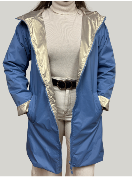 Parka longue réversible -...