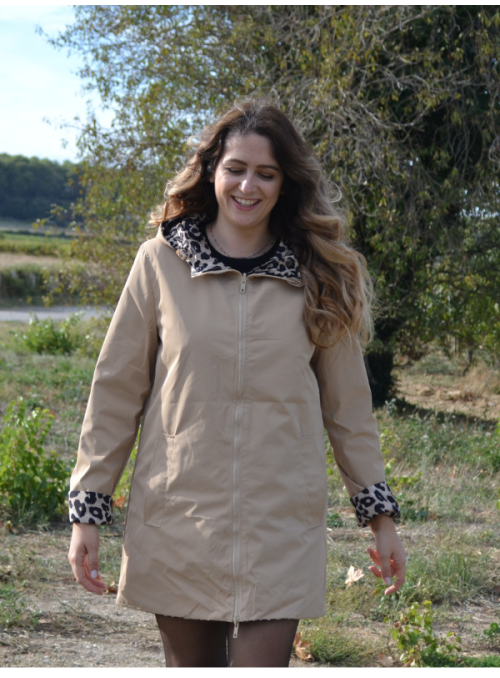 Parka longue réversible -...