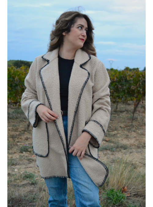 Veste bouclette - Crème