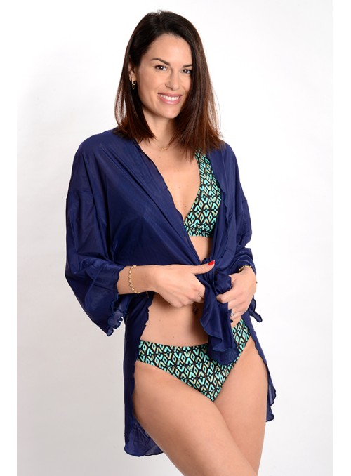Chemise noir - Bleu marine