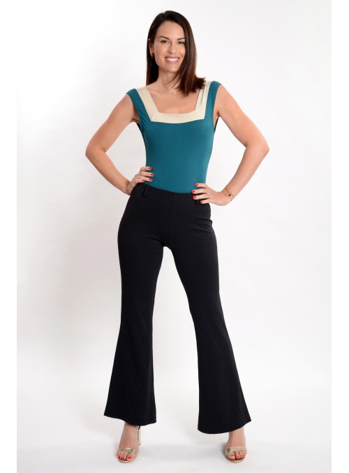 Jumper recyclé - Feuille noir