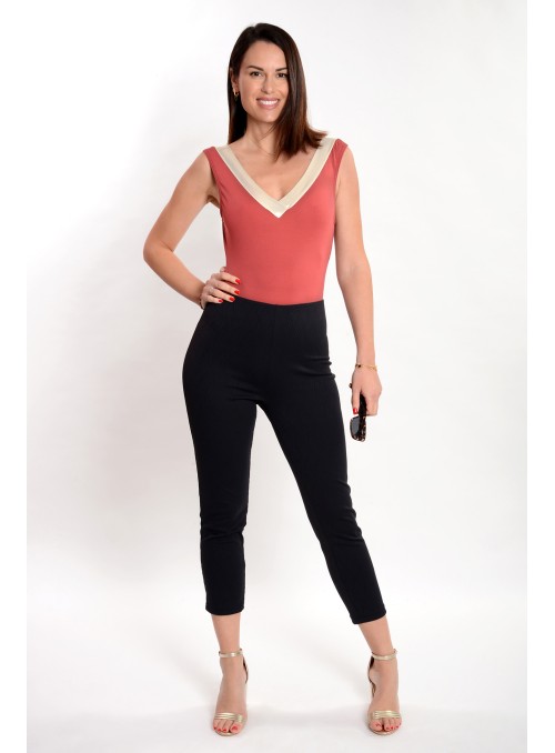 Legging recyclé - Feuille noir